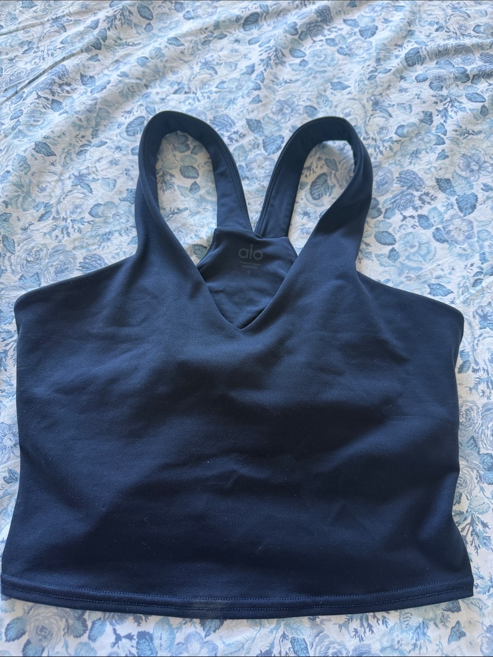 ALO Yoga Real Bra Tank Navy